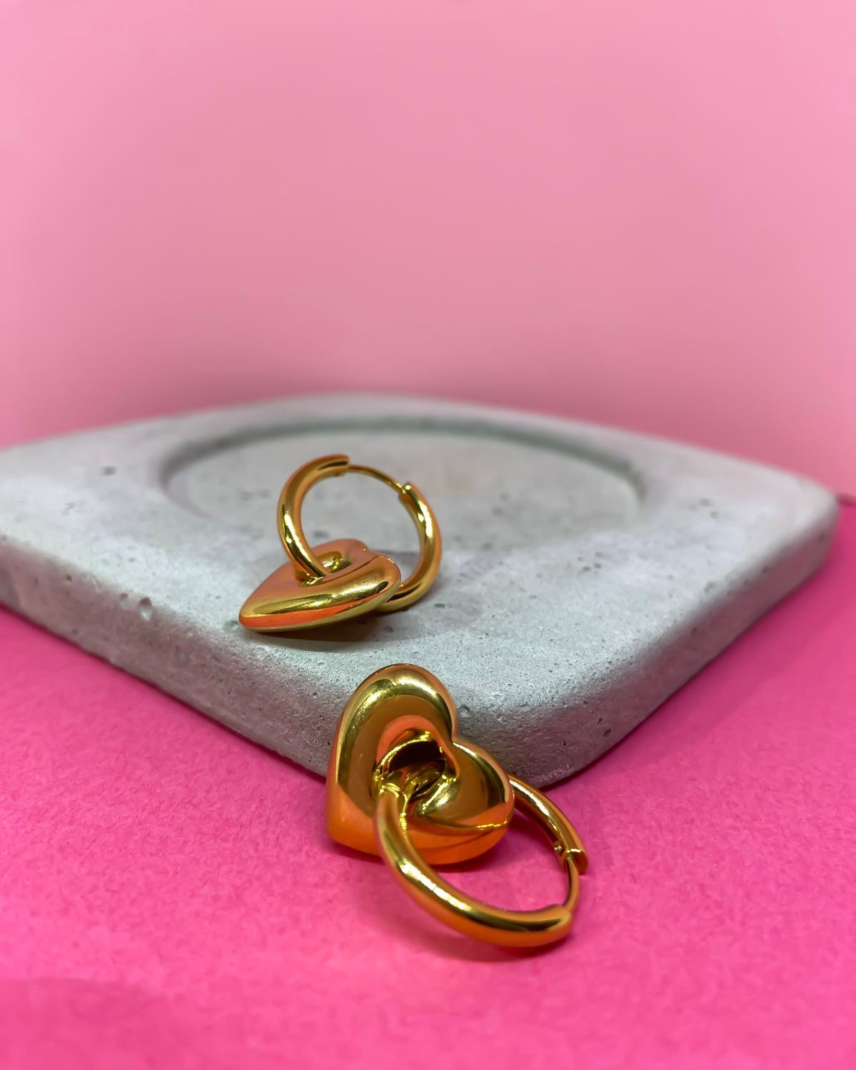 Amore Heart Shape Earrings ~ Waterproof