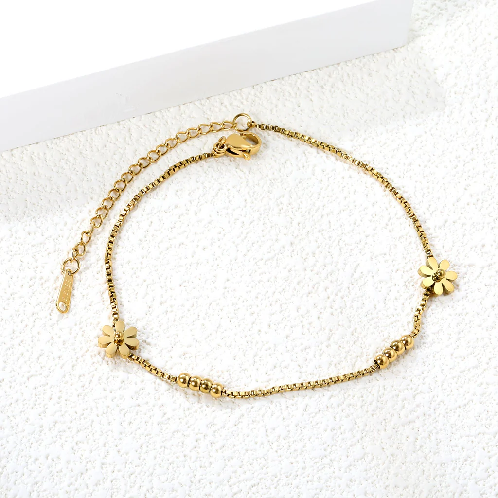 Classic Bloom Anklet ~ Waterproof