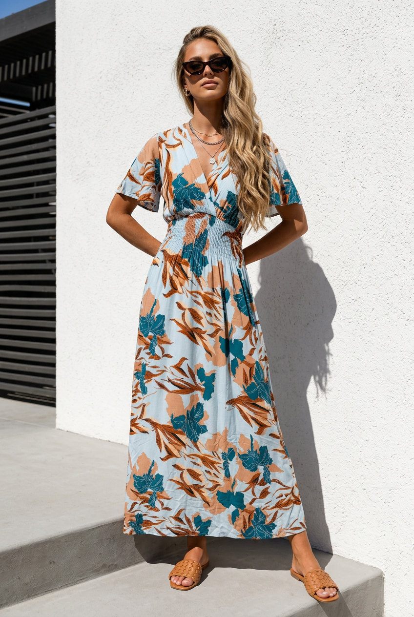Ensley Dress ~ Hibiscus