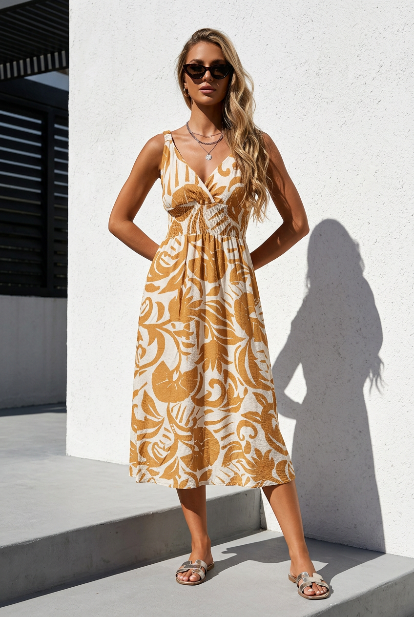 Georgia Dress ~ Shell Swirl