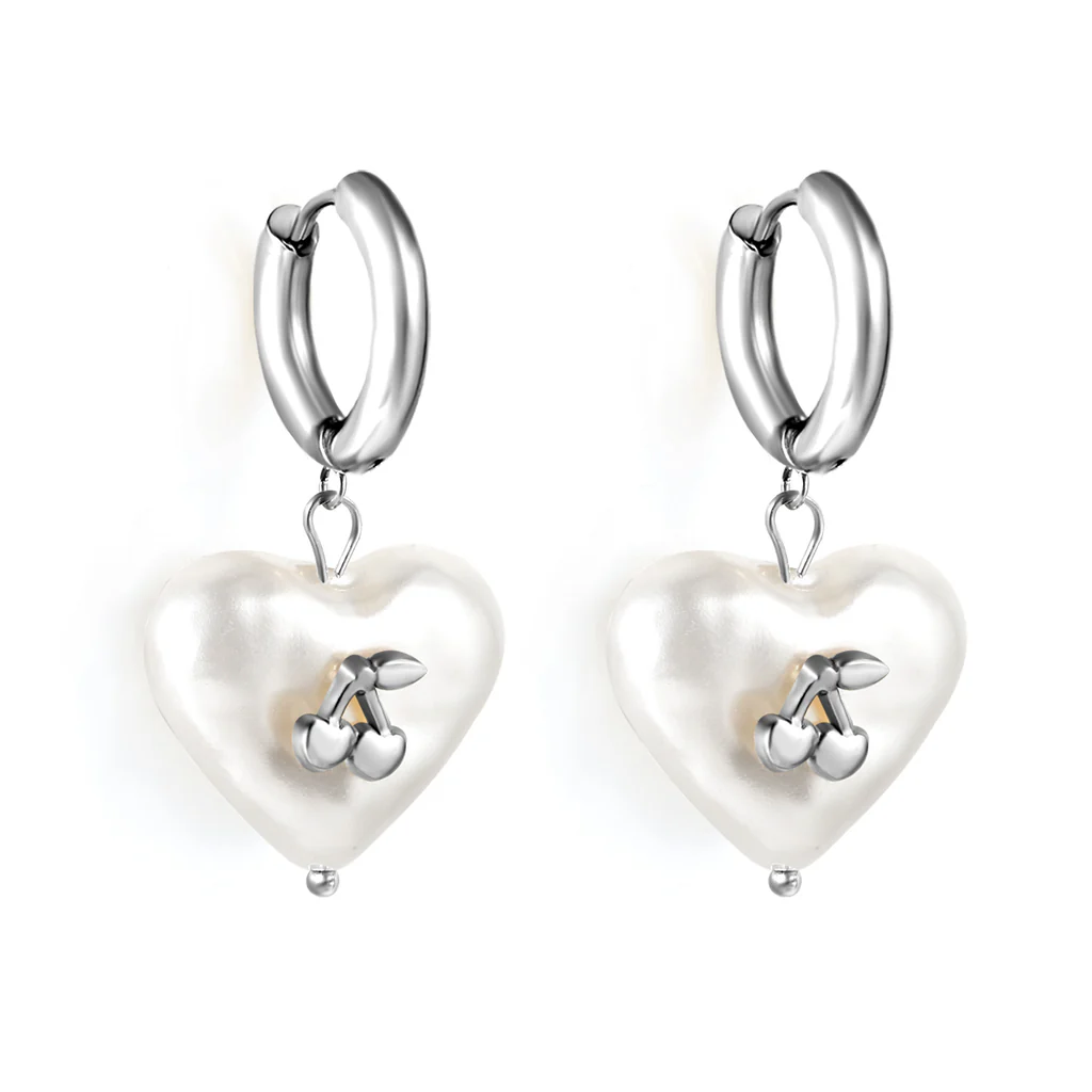 Cherry Pearl Hoops ~ Waterproof