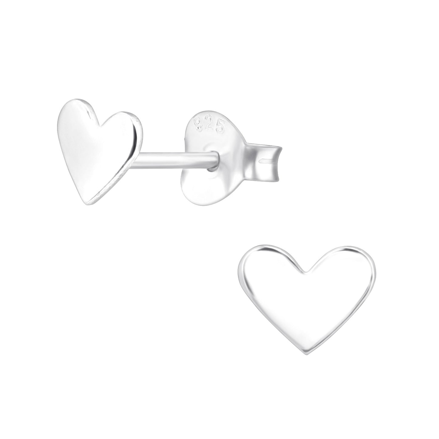 Claire Heart 925 Silver Studs