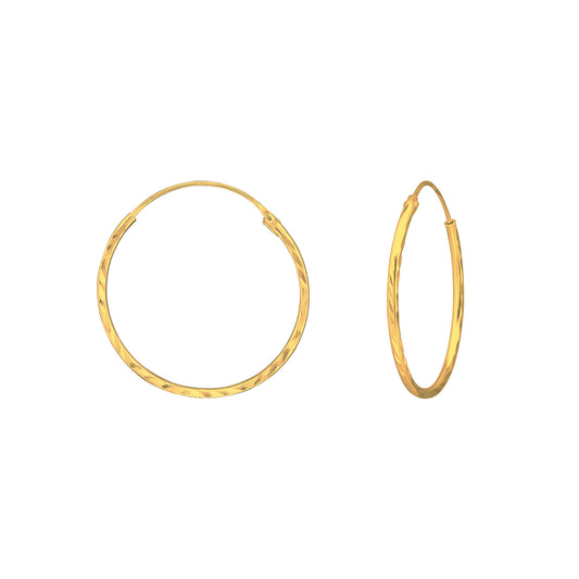 Jozi Gold Plated 925 Silver Hoops (20mm)