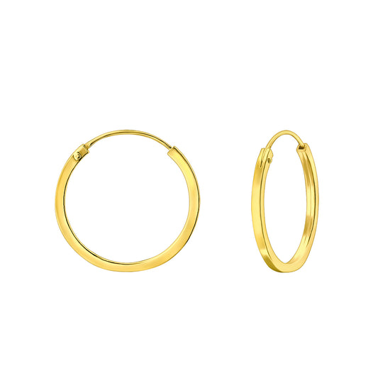 Justine Gold Plated 925 Silver Hoops (20mm)
