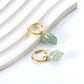 Seafoam Glint Hoops ~ Waterproof