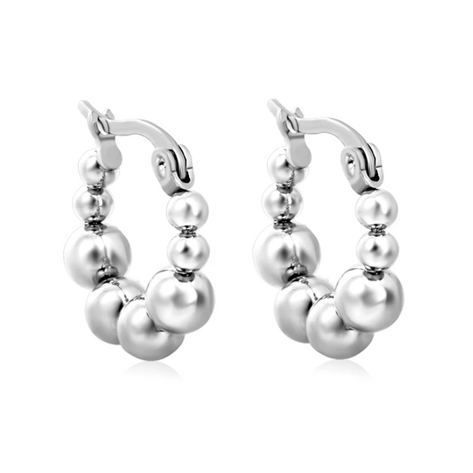 Lunar Bead Hoops ~ Waterproof