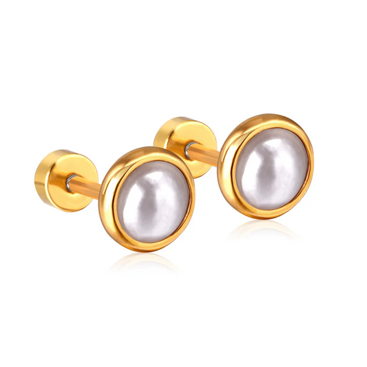 Pearl Glow Studs ~ Waterproof