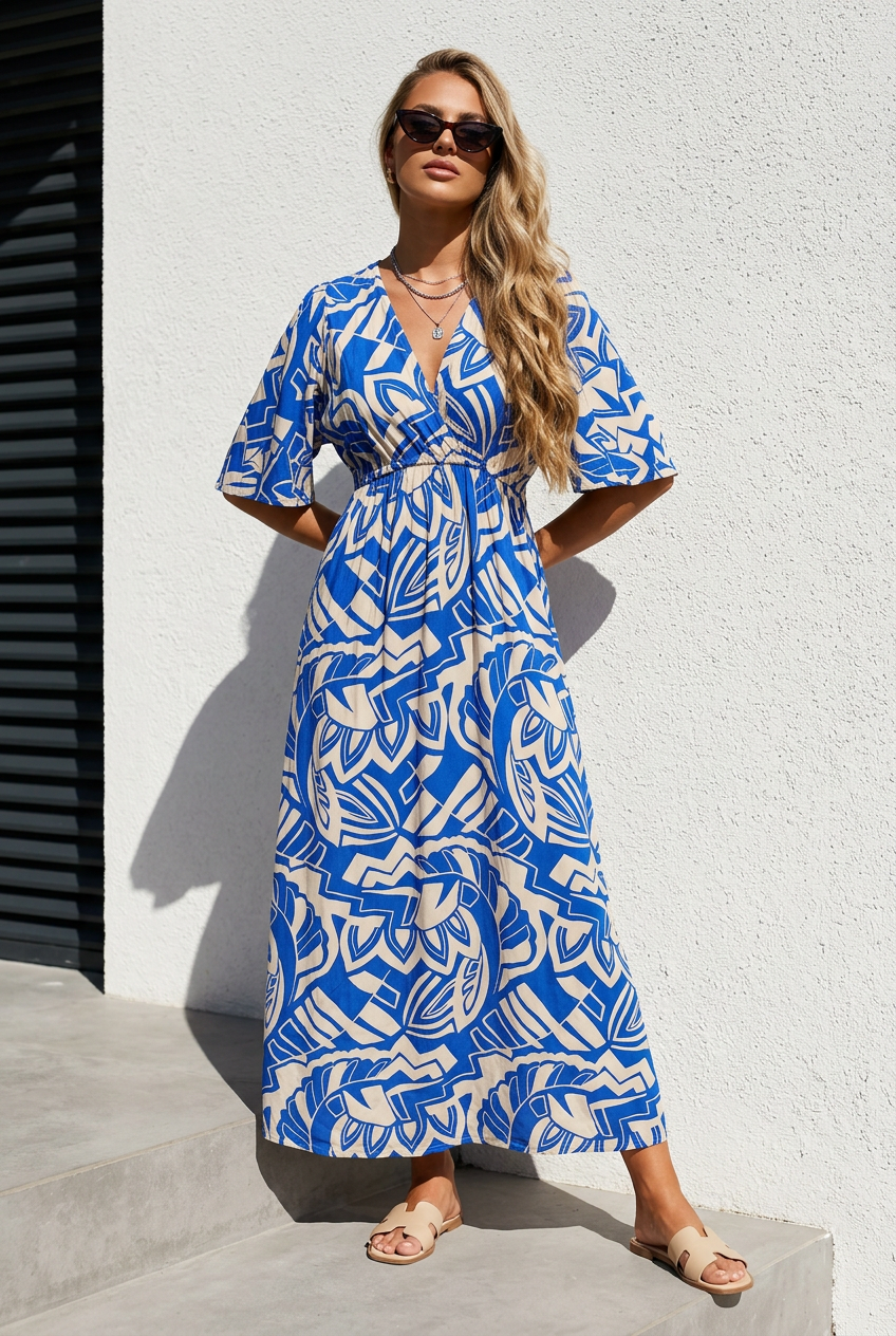 Bali Breeze Dress ~ Tribal Geo