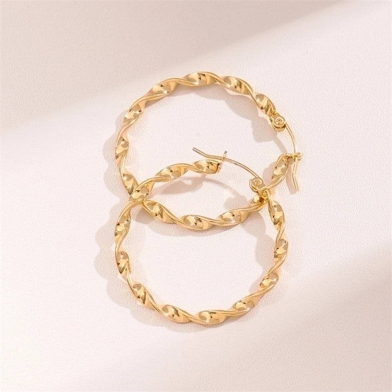 Neve Gold Twist Hoops