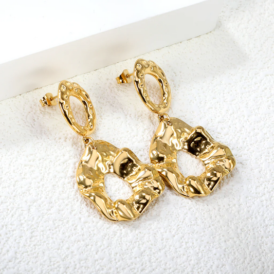 Rippled Shell Earrings ~ Waterproof