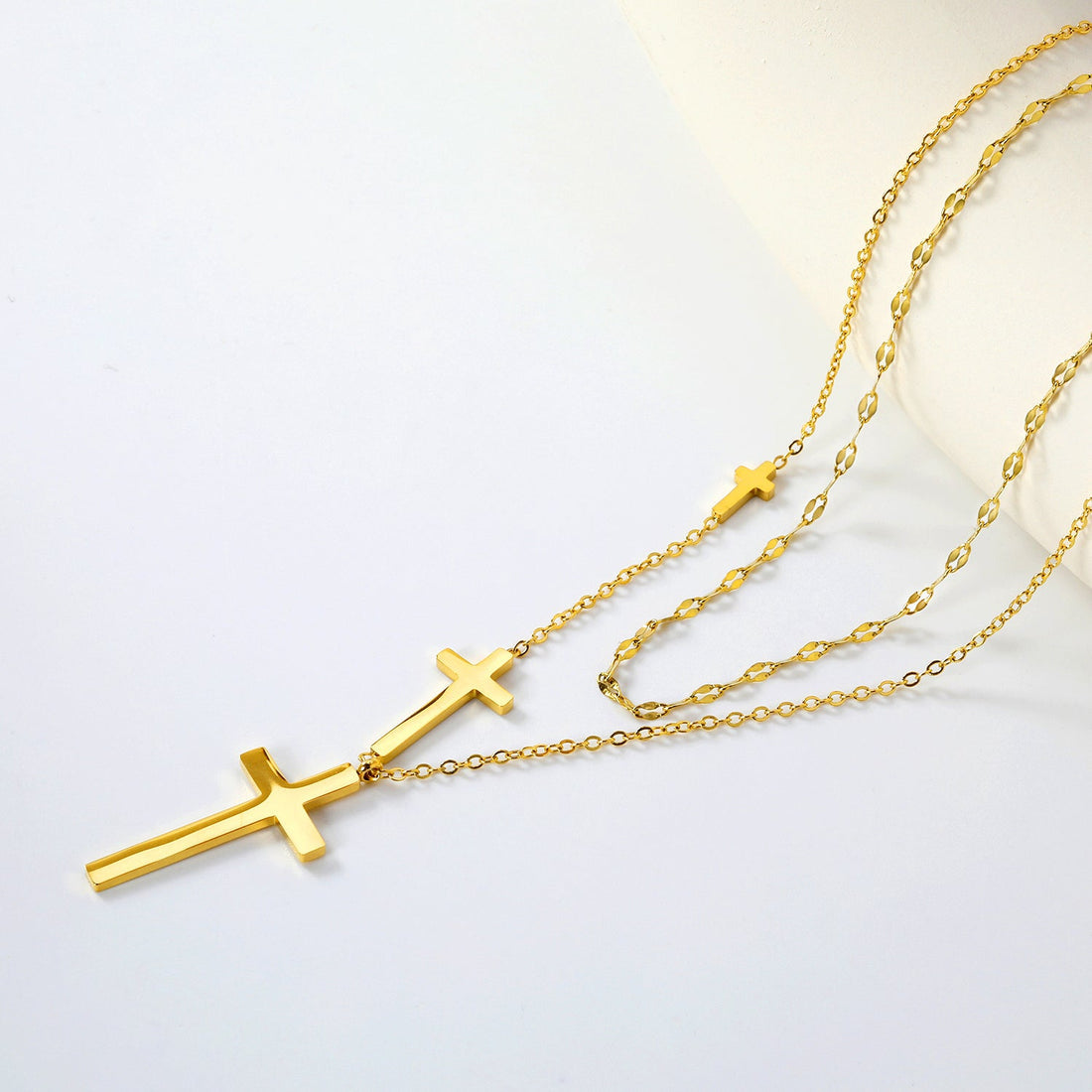 Crossed Tides Layered Necklace ~ Waterproof