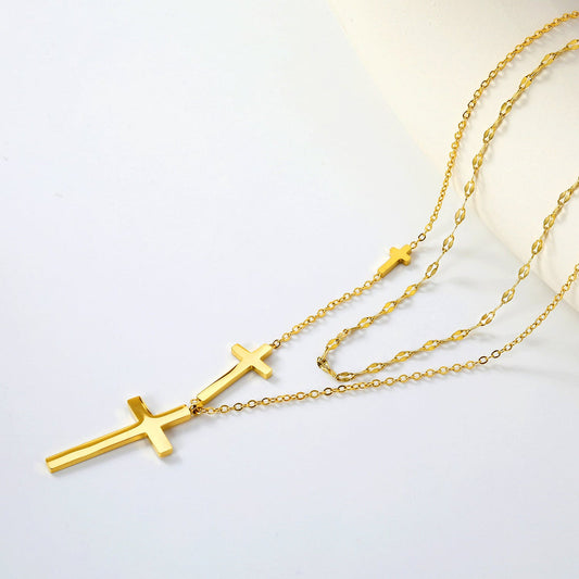 Crossed Tides Layered Necklace ~ Waterproof