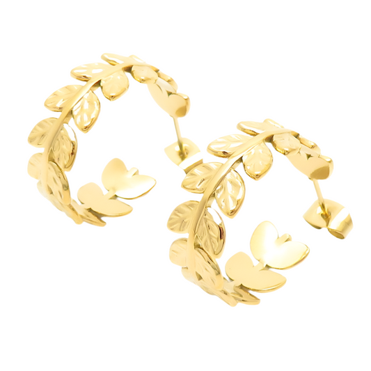 Spring Wreath Earrings ~ Waterproof