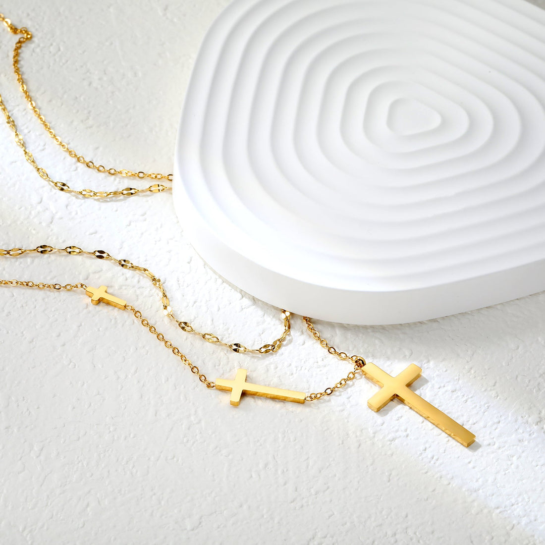 Crossed Tides Layered Necklace ~ Waterproof
