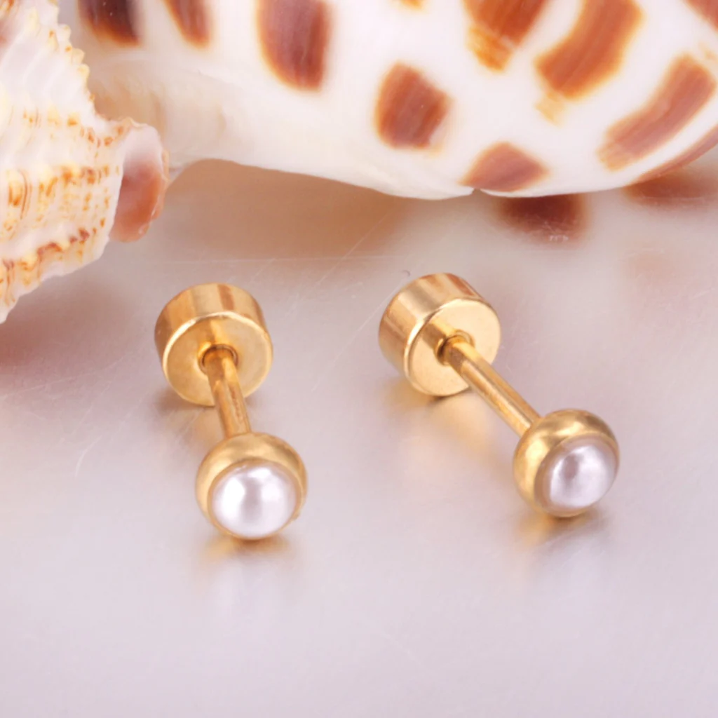 Pearl Glow Studs ~ Waterproof