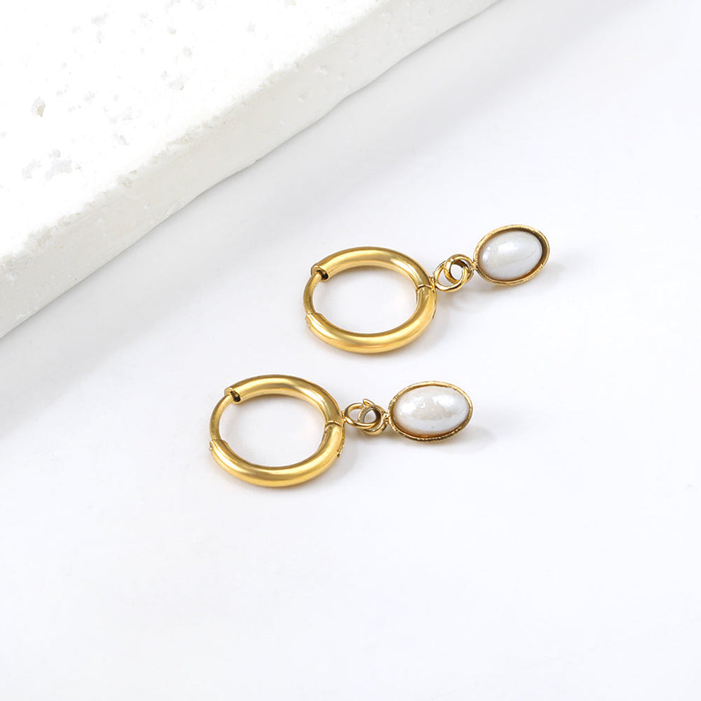 Ivory Charm Earrings ~ Waterproof