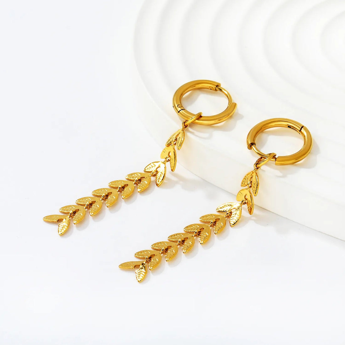 Seabreeze Fern Drop Hoops