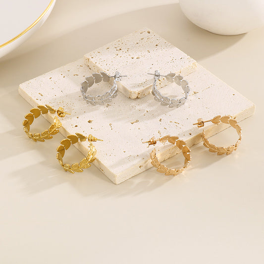 Spring Wreath Earrings ~ Waterproof