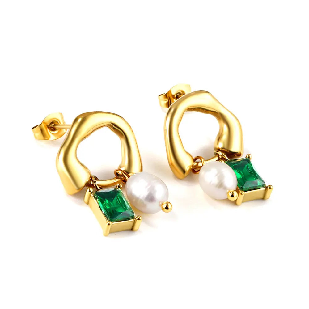 Emerald Isle Earrings ~ Waterproof