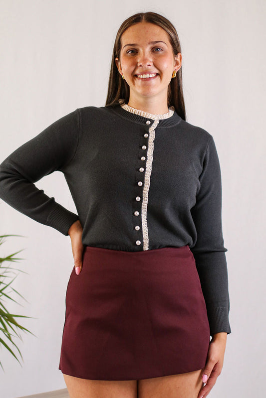 Bordeaux Mini Skort