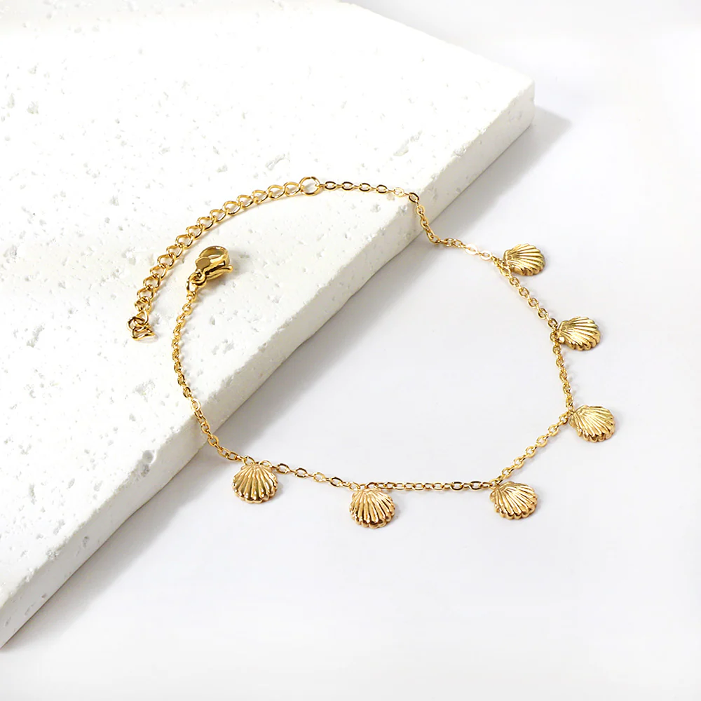 Calico Shell Anklet ~ Waterproof