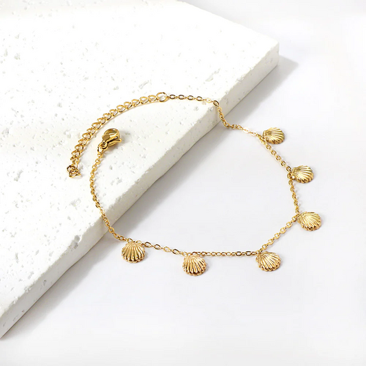 Calico Shell Anklet ~ Waterproof