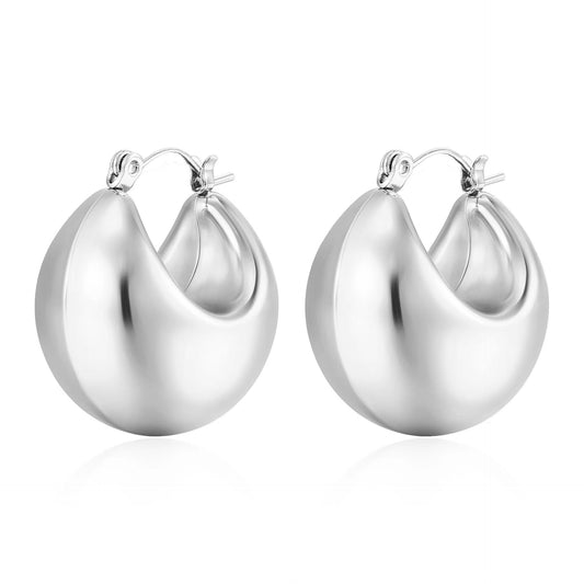 Moon Drop Steel Earrings ~ Waterproof