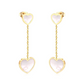Seaglass Heart Earrings ~ Waterproof