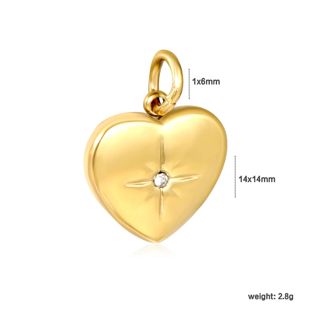 Sparkly Heart Charm ~ Waterproof