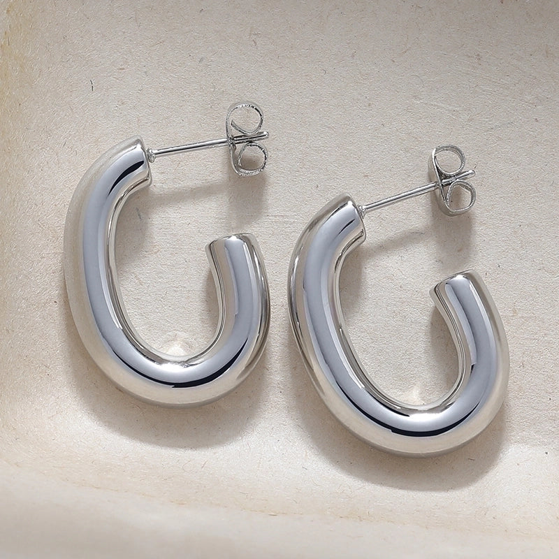 Aspen Stainless Steel Hoop Earrings