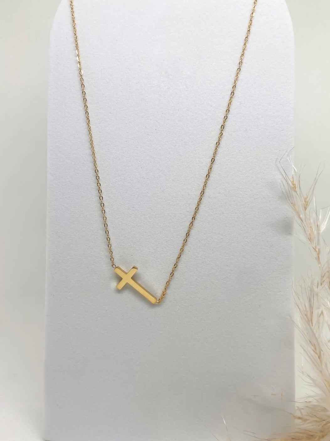 Grace Gold Cross Necklace