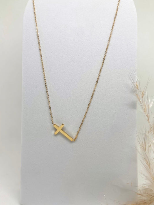 Grace Gold Cross Necklace