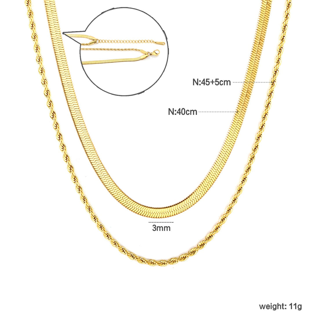 Bladerope Layered Necklace ~ Waterproof