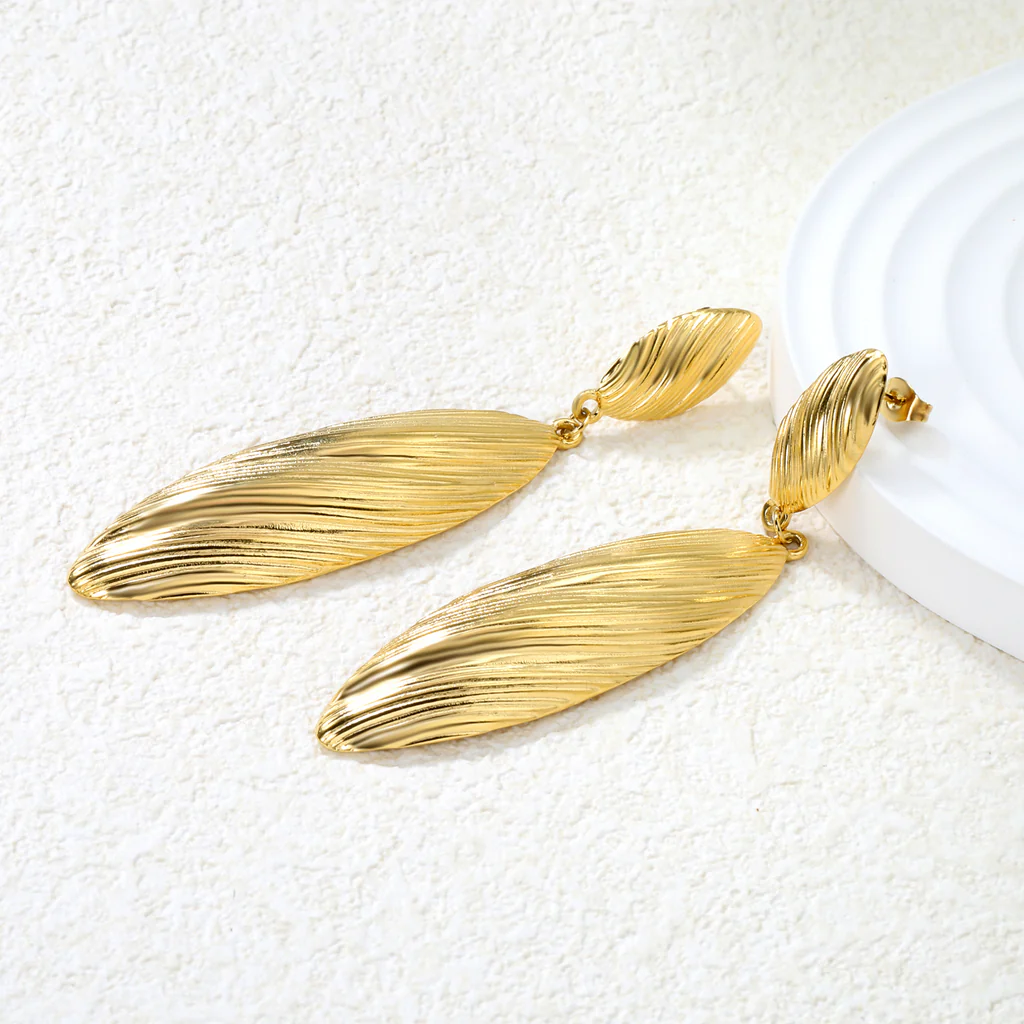 Palm Drop Earrings ~ Waterproof