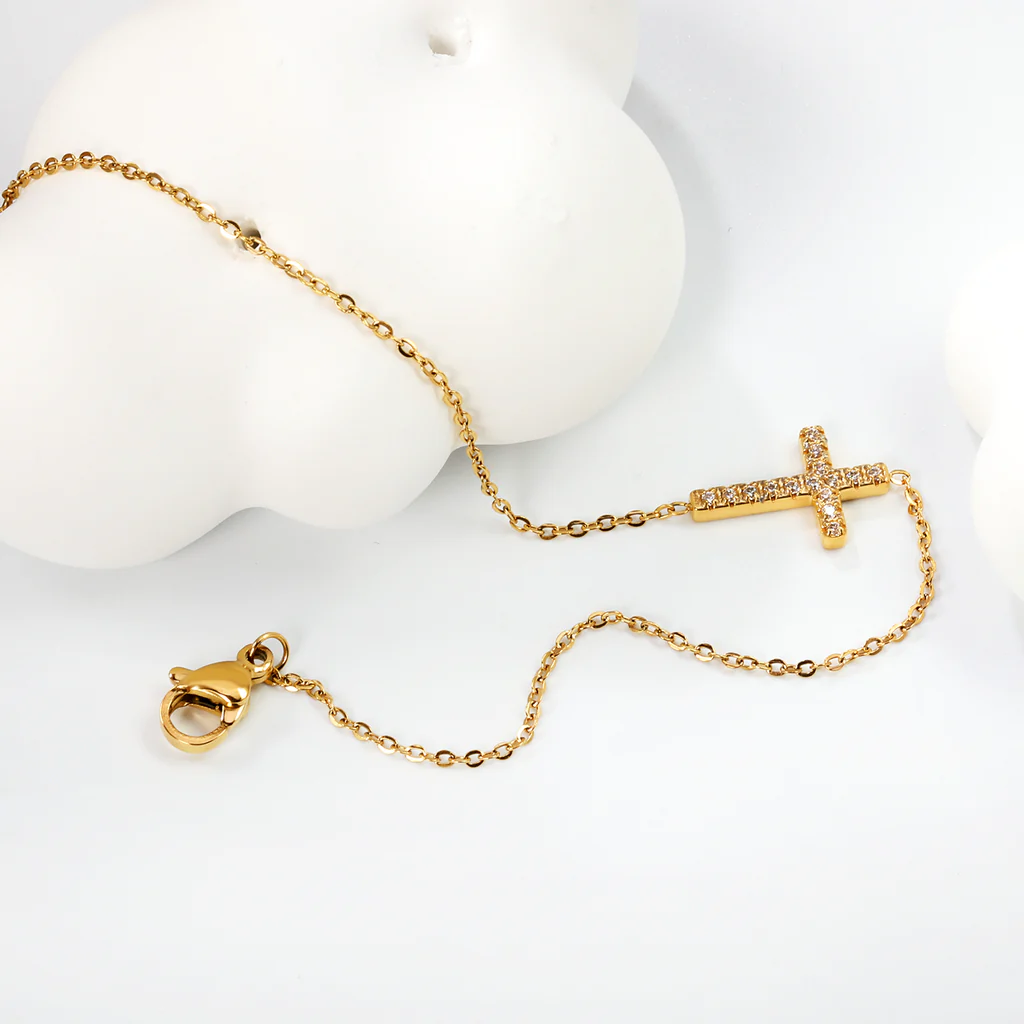 Dazzling Cross Bracelet ~ Waterproof