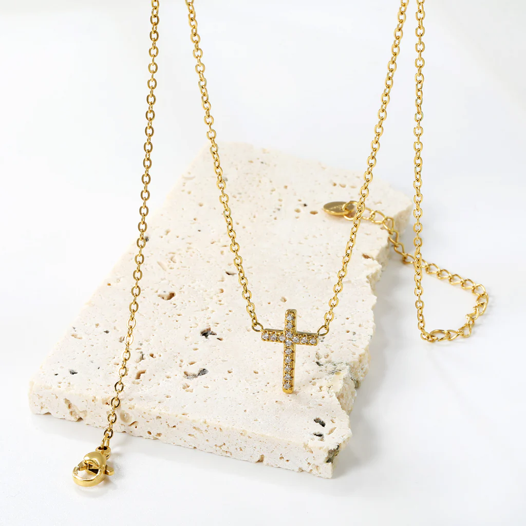 Dazzling Cross Necklace ~ Waterproof