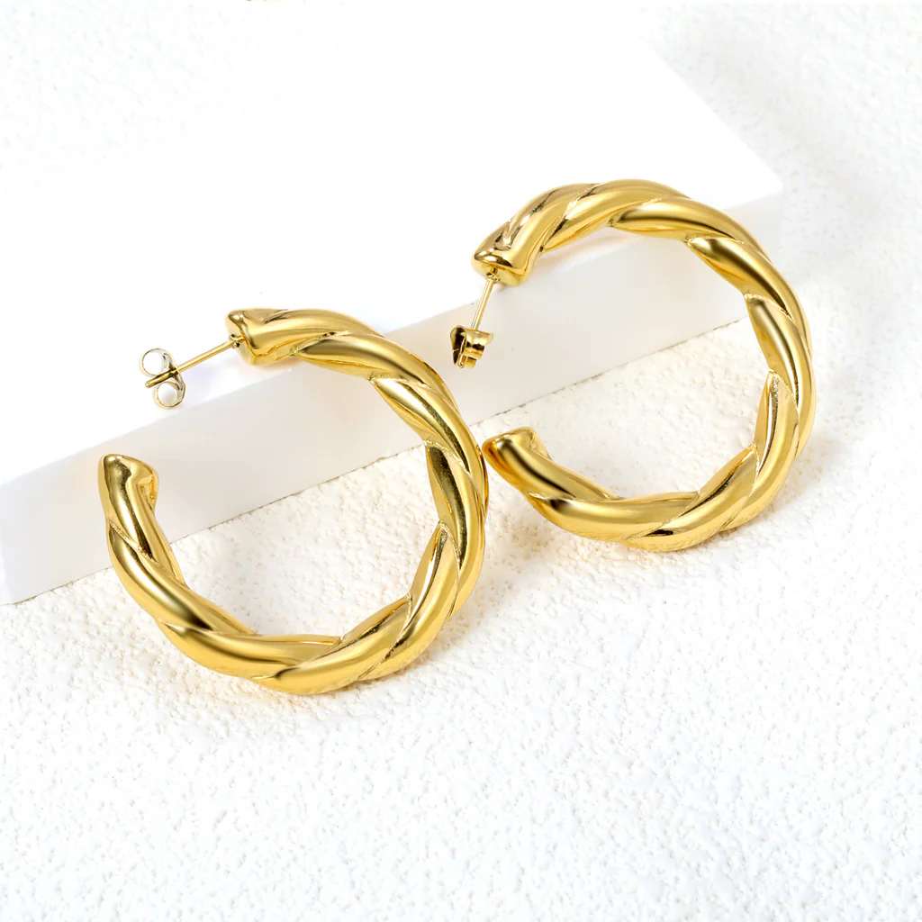 Twist & Shine Earrings ~ Waterproof