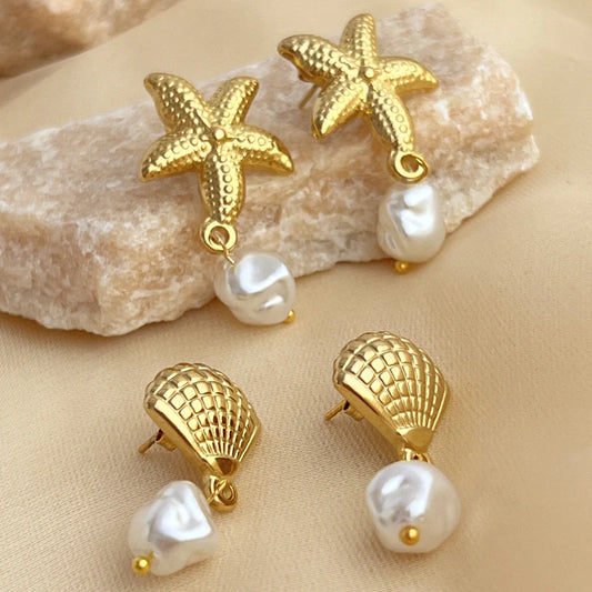 Nautilus Earrings ~ Waterproof