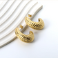 Hammered Halo Earrings ~ Waterproof