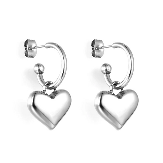 Halo Heart Hoops ~ Waterproof