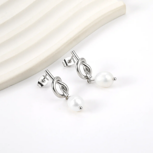 Sculpted Knot Earrings ~ Waterproof