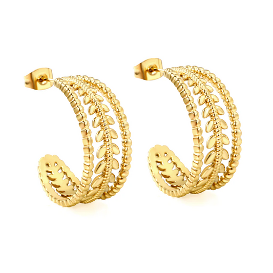 Laurel Lace Hoops ~ Waterproof