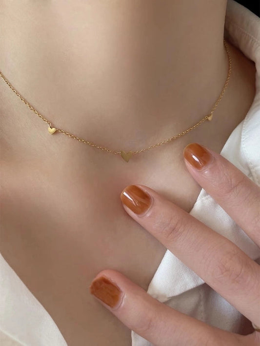 Dainty Heart Gold Necklace