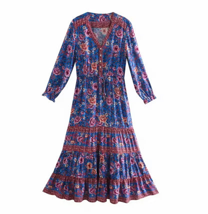 Indigo Blossom Dress