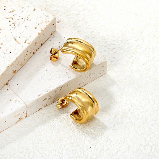 Mabel Hoop Earrings ~ Waterproof