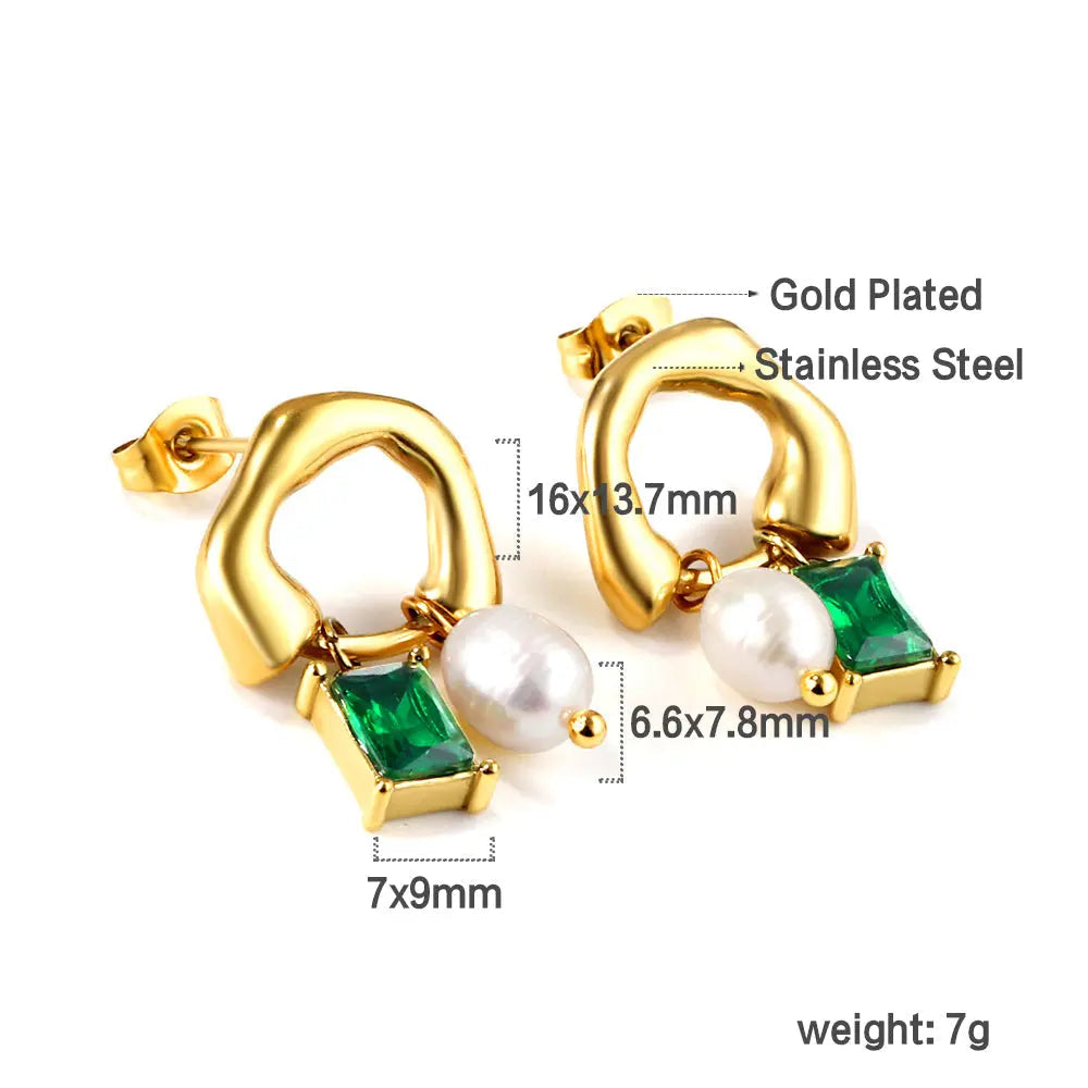 Emerald Isle Earrings ~ Waterproof