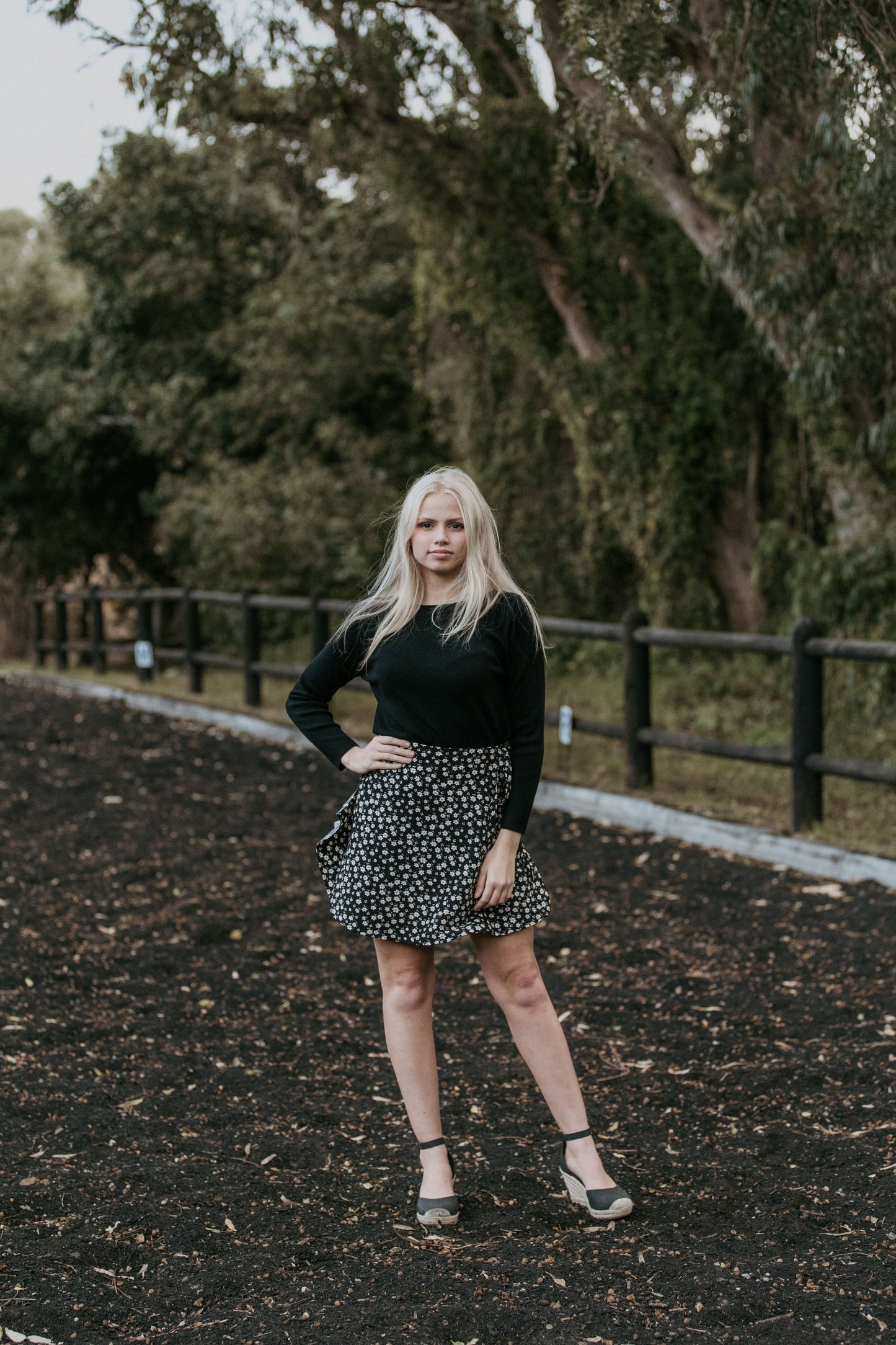 Autumn Blush Skirt ~ Black