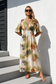 Bali Breeze Dress ~ Palm Print