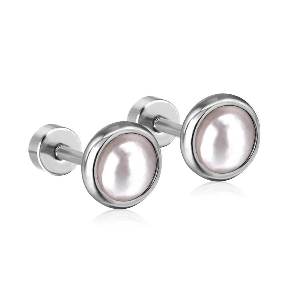 Pearl Glow Studs ~ Waterproof