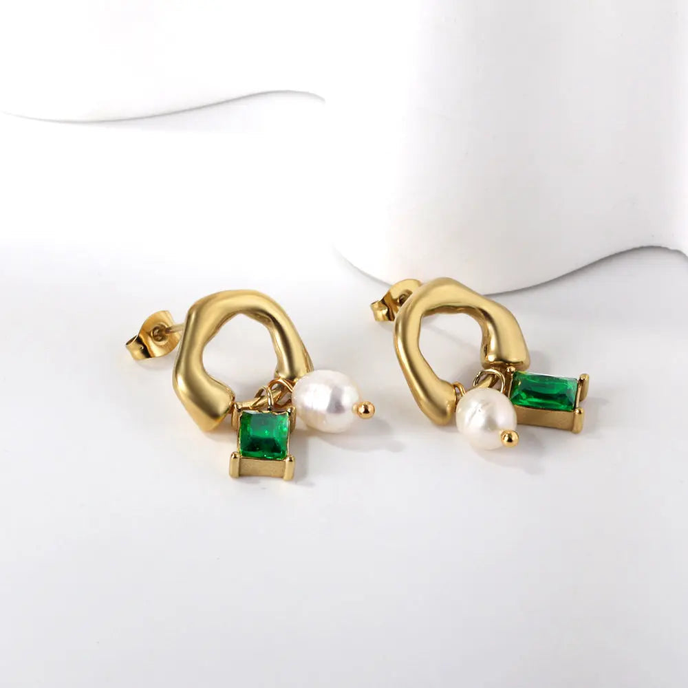 Emerald Isle Earrings ~ Waterproof